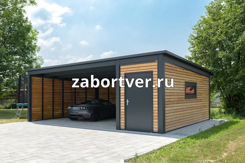 Функциональные навесы с ХОЗ блоком для авто в Твери: надежная защита и дополнительное пространство